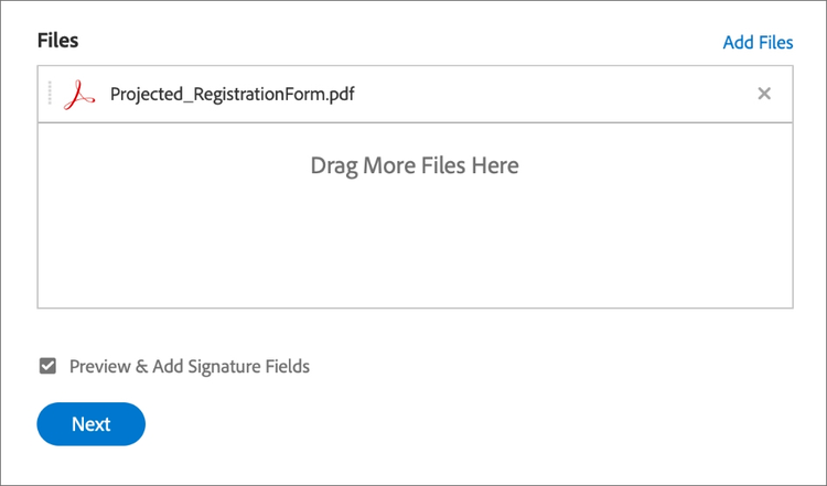 a screenshot of a drop zone for adding files