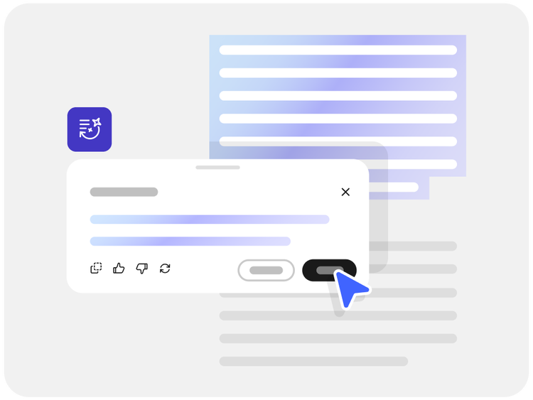 An AI chat box showing how PDF AI lets you interact with your PDF.